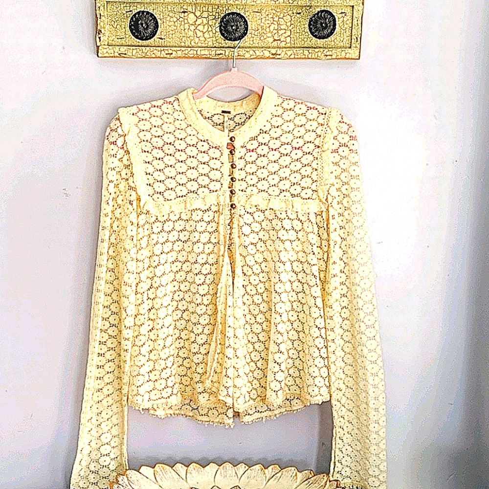 Free People ivory lace bolero